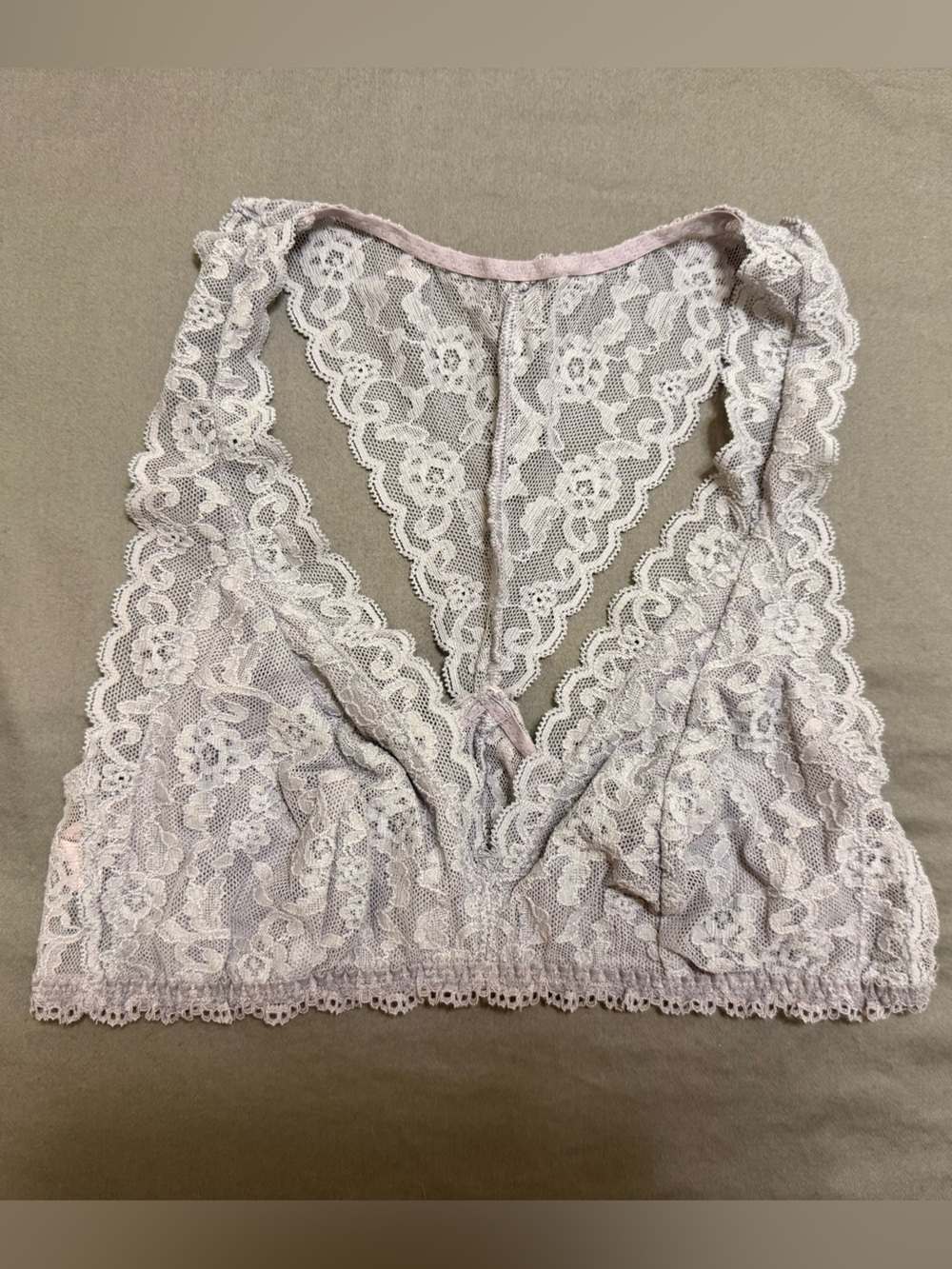 Victoria's Secret Lace Halter Bralette in Light Lavender